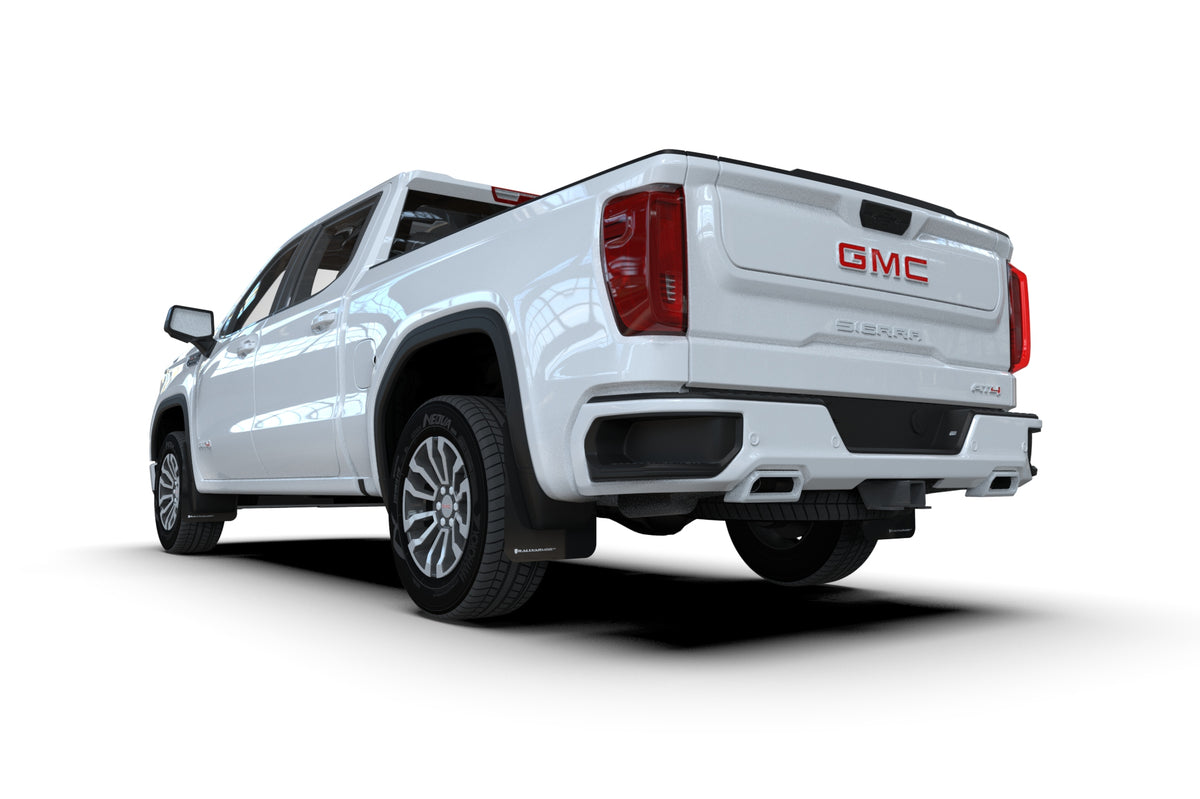 Rally Armor 19-24 GMC Sierra 1500 AT4 Black UR Mud Flap w/ Red Logo - MF100-UR-BLK-RD