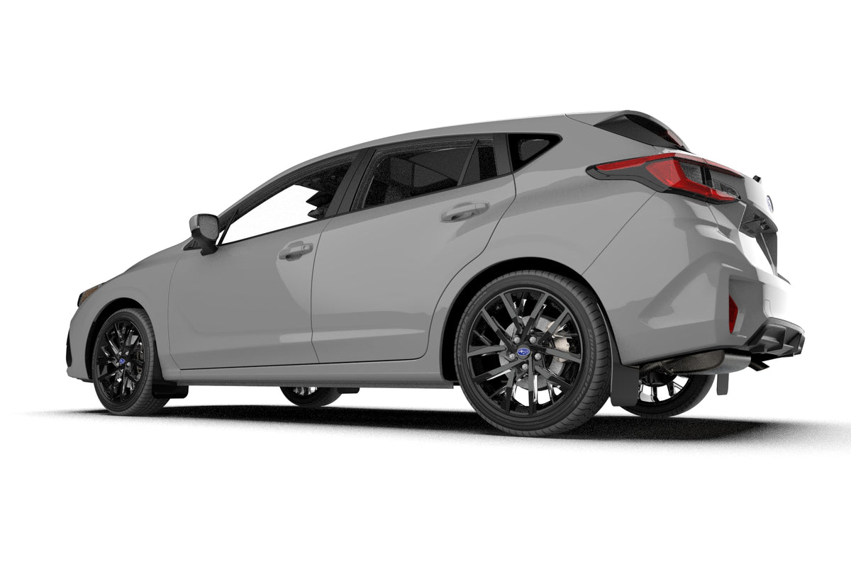 Rally Armor 2024 Subaru Impreza Black UR Mud Flap w/ Grey Logo - MF105-UR-BLK-GRY