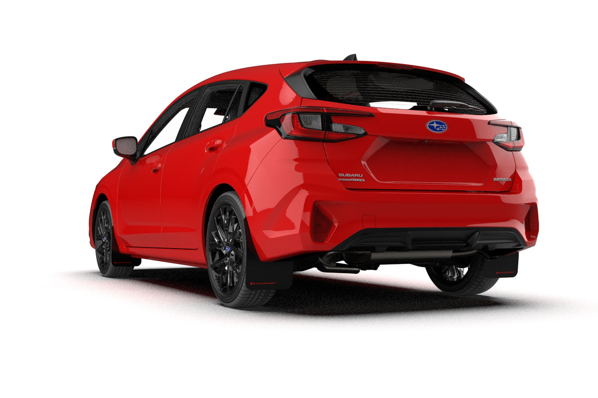 Rally Armor 2024 Subaru Impreza Black UR Mud Flap w/ Grey Logo - MF105-UR-BLK-GRY