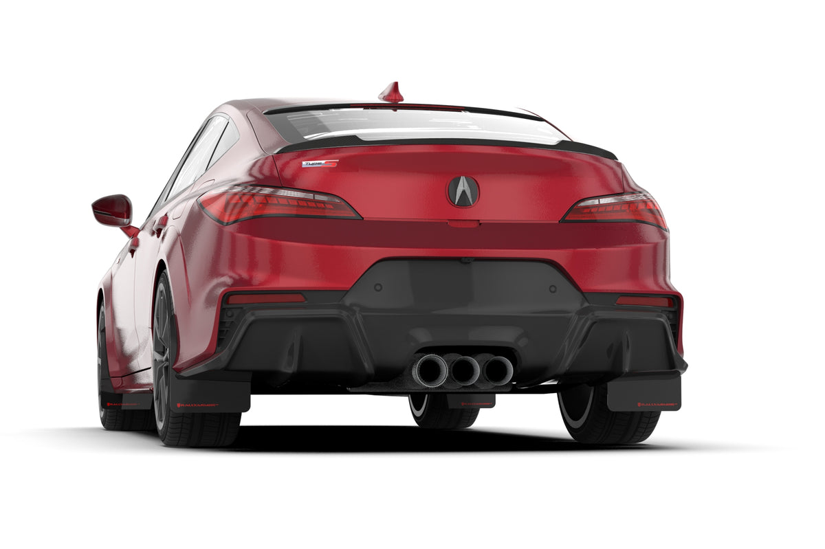 Rally Armor 23-24 Acura Integra A-Spec Black UR Mud Flap W/Blue Logo (No Drilling Req.) - MF109-UR-BLK-BL