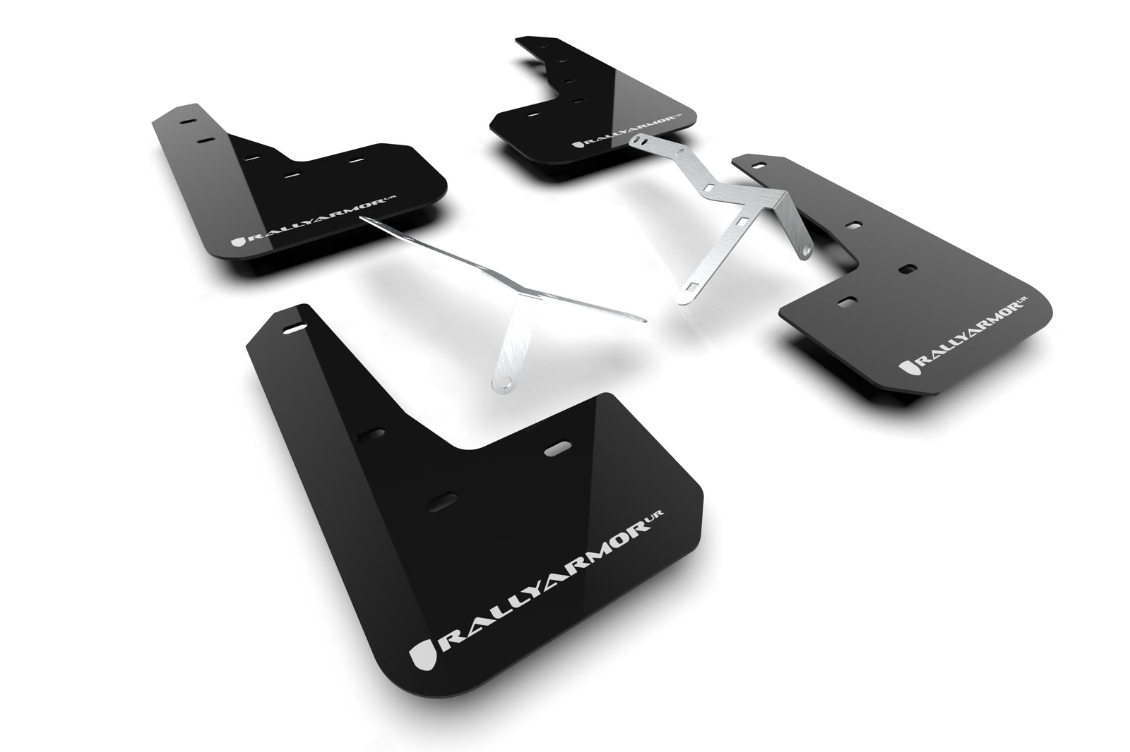 Rally Armor 23-24 Acura Integra A-Spec Black UR Mud Flap W/White Logo (No Drilling Req.) - MF109-UR-BLK-WH for 2023-2025 Acur