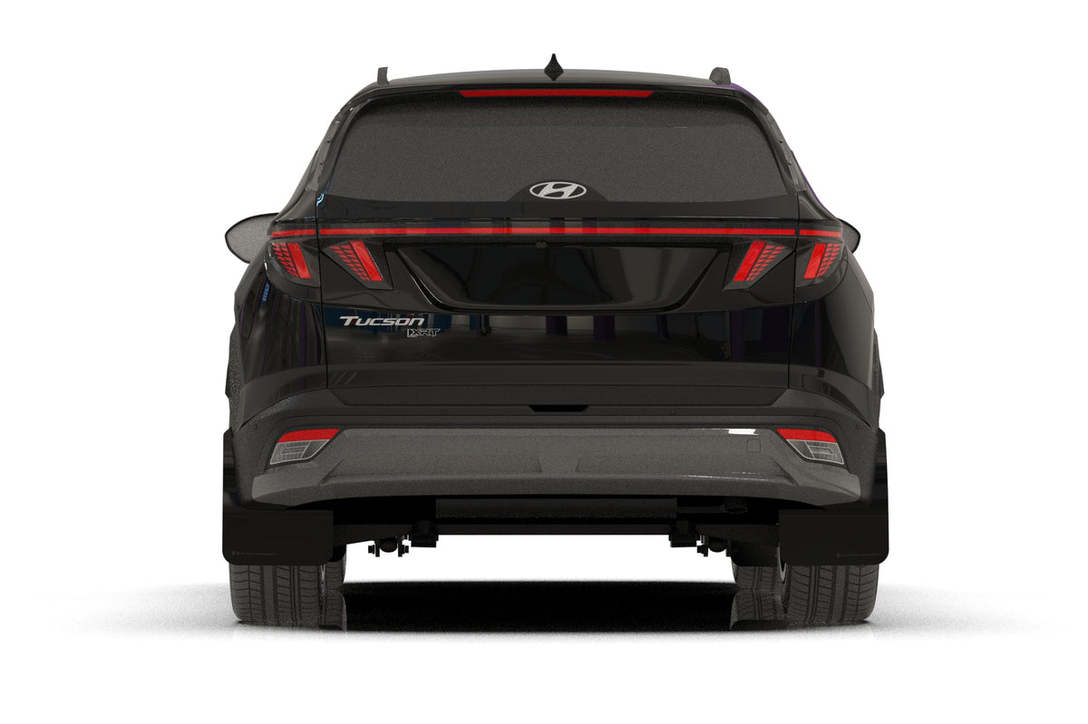 Rally Armor 2025 Hyundai Tucson XRT Black UR Mud Flap - Metallic Black Logo - MF125-UR-BLK-MBK