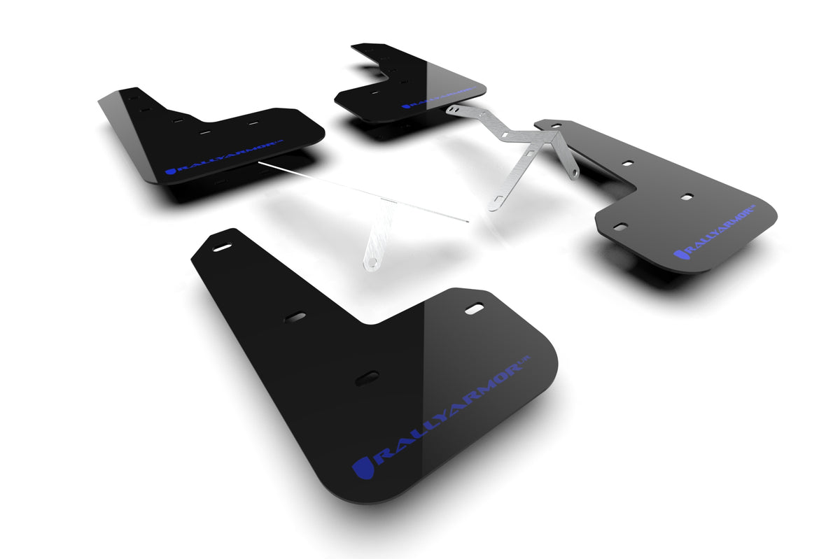 Rally Armor 23-24 Acura Integra Type S Black Mud Flap w/ Blue Logo - MF129-UR-BLK-BL for 2024-2026 Acura Integra - front view