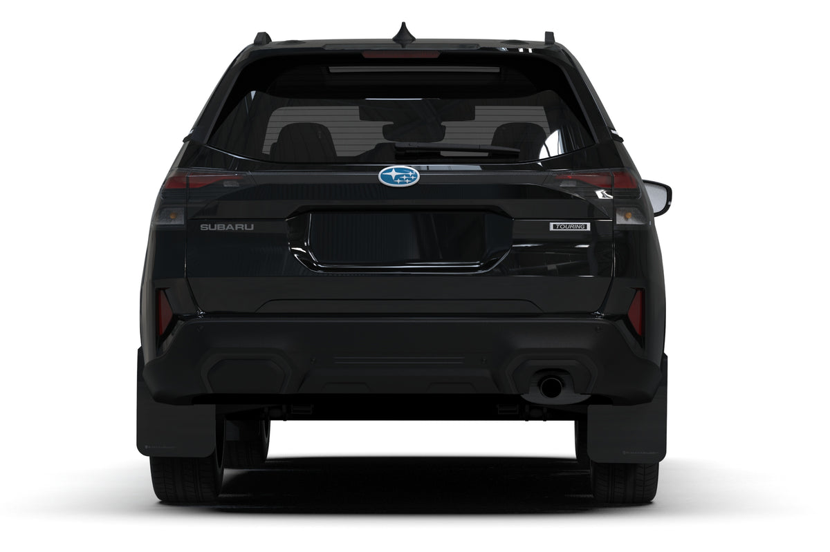 Rally Armor 2025 Subaru Forester Black UR Mud Flap w/Metallic Black Logo - MF132-UR-BLK-MBK
