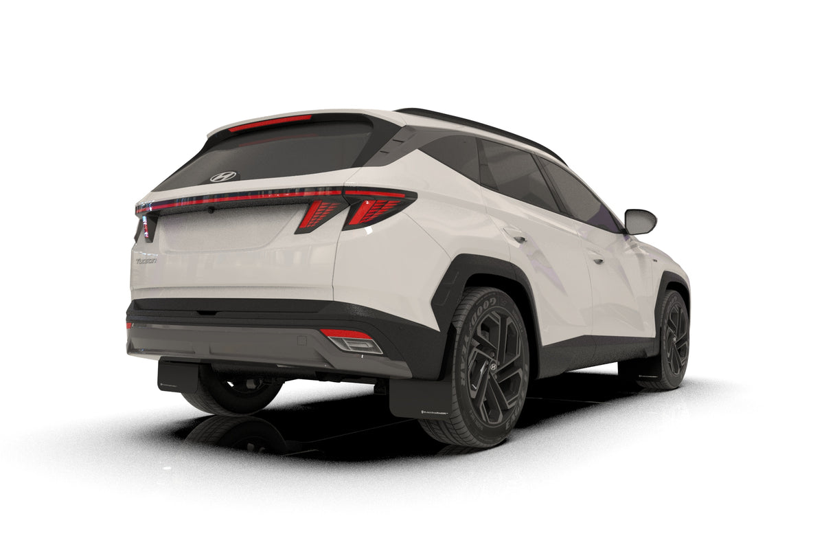 Rally Armor 2025+ Hyundai Tucson (Excl. ICE & XRT) Black UR Mud Flap w/ Red Logo - MF135-UR-BLK-RD