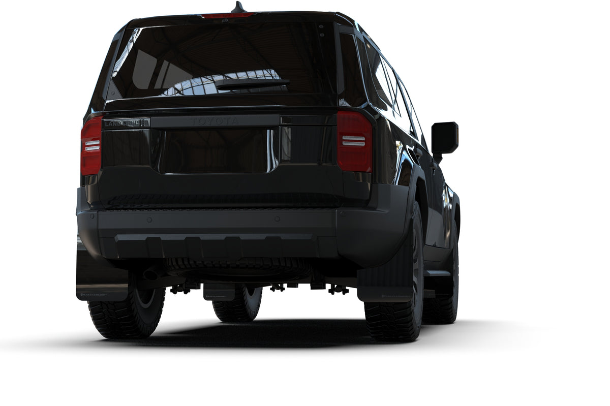 Rally Armor 25+ Toyota Land Cruiser Black UR Mud Flap Dark Grey Logo - MF138-UR-BLK-DGRY
