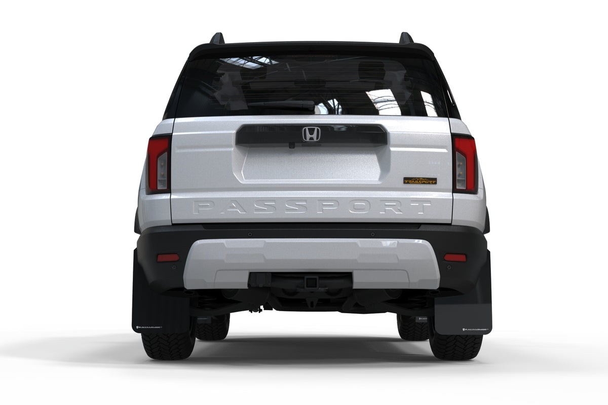 Rally Armor 2026 Honda Passport Black UR Mudflap - White Logo - MF139-UR-BLK-WH