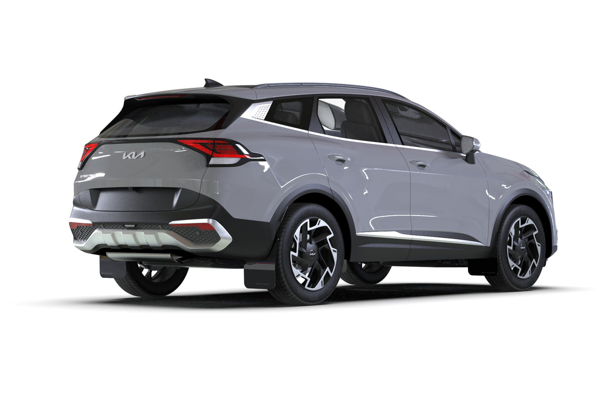 Rally Armor 23-24 Kia Sportage Black UR Mud Flap w/ Red Logo - MF81-UR-BLK-RD
