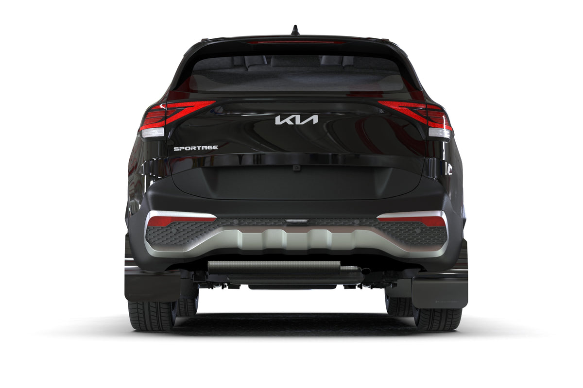 Rally Armor 23-24 Kia Sportage Black UR Mud Flap w/ Metallic Black Logo - MF81-UR-BLK-MBK