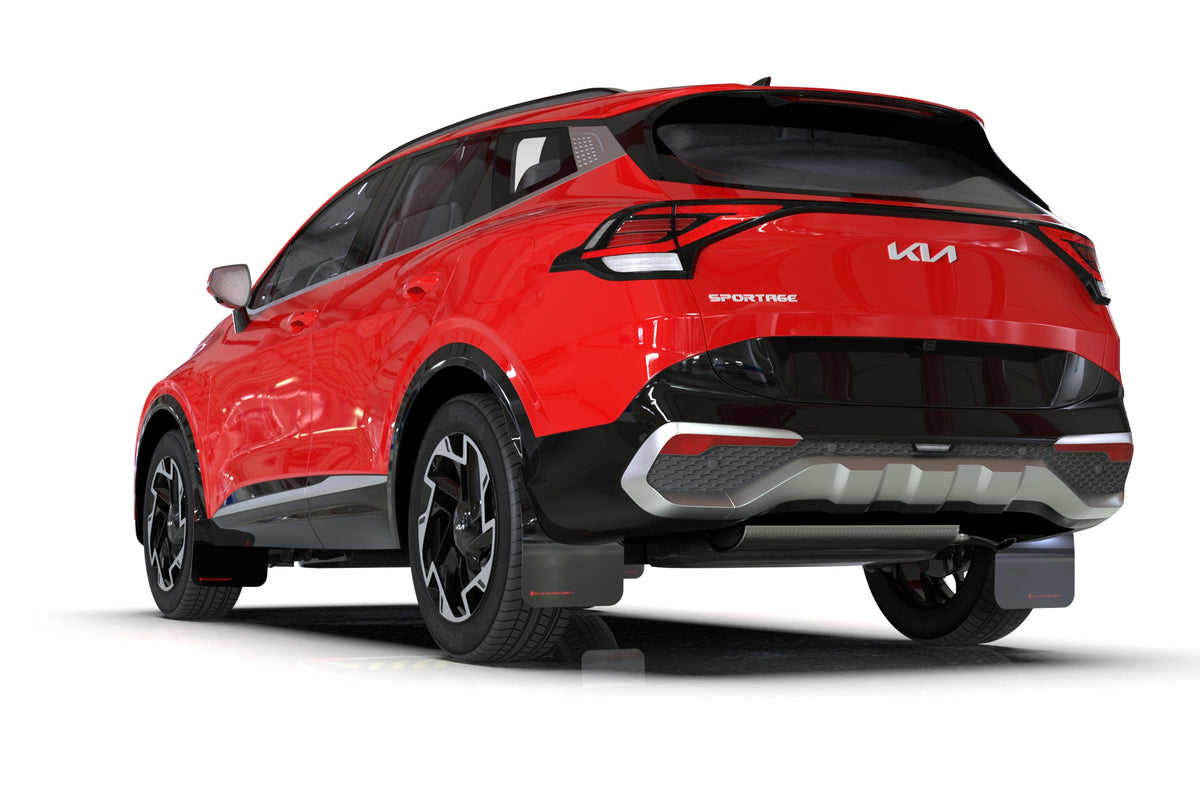 Rally Armor 23-24 Kia Sportage Black UR Mud Flap w/ Metallic Black Logo - MF81-UR-BLK-MBK