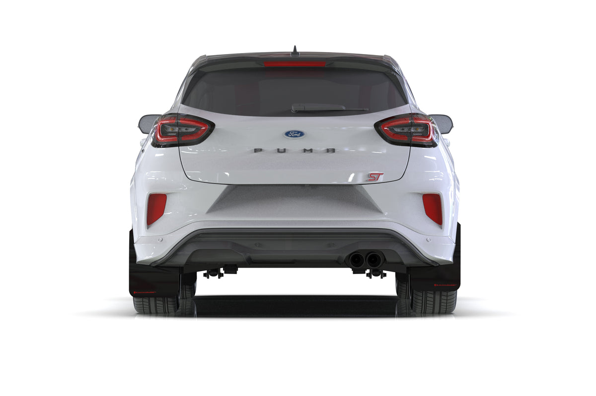 Rally Armor 20-24 Ford Puma ST Black Mud Flap w/Red Logo - MF86-UR-BLK-RD