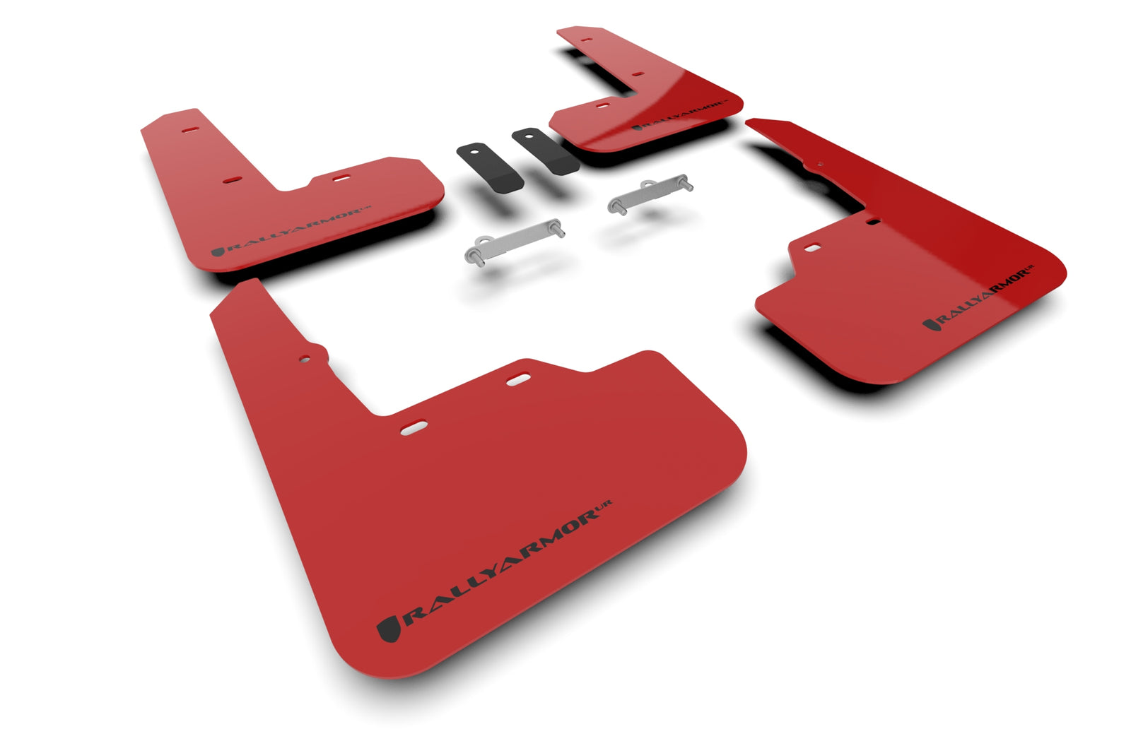 Rally Armor 2022 Subaru WRX Red UR Mud Flap w/ Black Logo - MF92-UR-RD/BLK for 2022-2025 Subaru WRX - front view