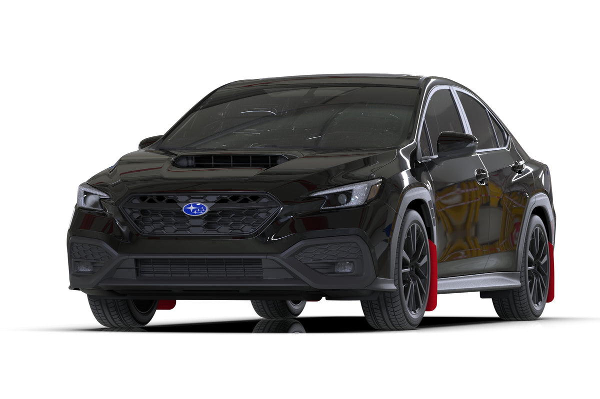 Rally Armor 2022+ Subaru WRX Red UR Mud Flap Altered Font White Logo - MF92-UR-RD/WH-X