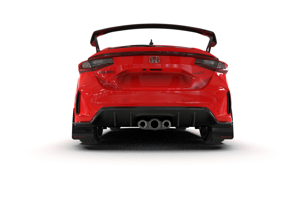 Rally Armor 2023+ Honda Civic Type R Black Mud Flap Light Blue Logo - MF97-UR-BLK-NB