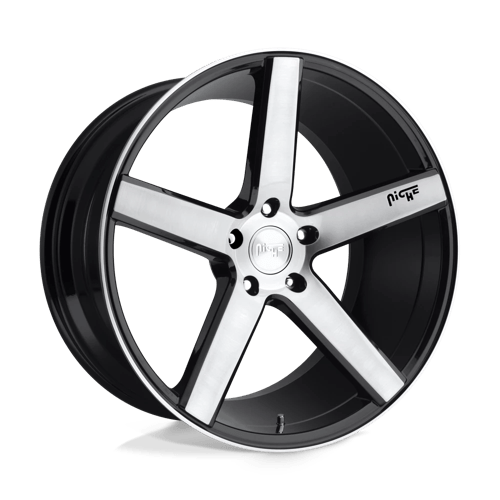 Niche 1PC M124 Milan 18X8 5X114.3 +40MM Gloss Black Brushed