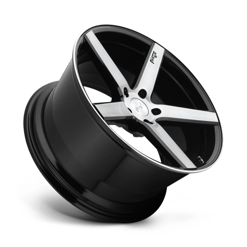 Niche 1PC M124 Milan 20X8.5 5X114.3 +35MM Gloss Black Brushed