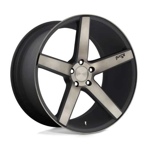 Niche 1PC M134 Milan 19X8.5 5X114.3 +35MM Matte Black Ddt Machined