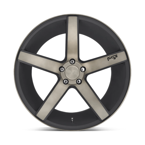 Niche 1PC M134 Milan 20X8.5 5X114.3 +35MM Matte Black Ddt Machined