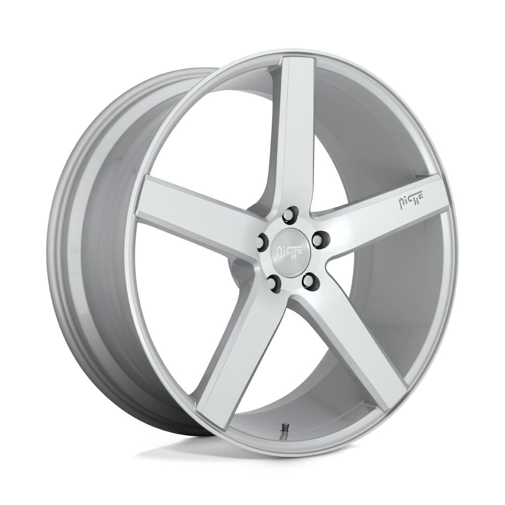 Niche 1PC M135 Milan 19X8.5 5X114.3 +35MM Gloss Silver Machined