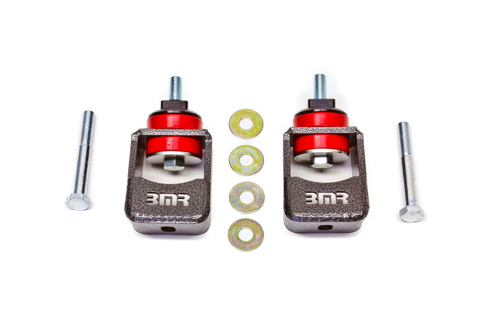 BMR 10-15 5th Gen Camaro Motor Mount Kit (Polyurethane) - Black Hammertone (Spacers Not Included) - MM004H