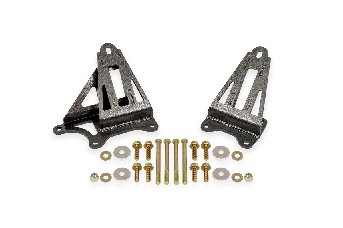 BMR 11-17 S197 Mustang Motor Mount Brackets - Black Hammertone - MM008H