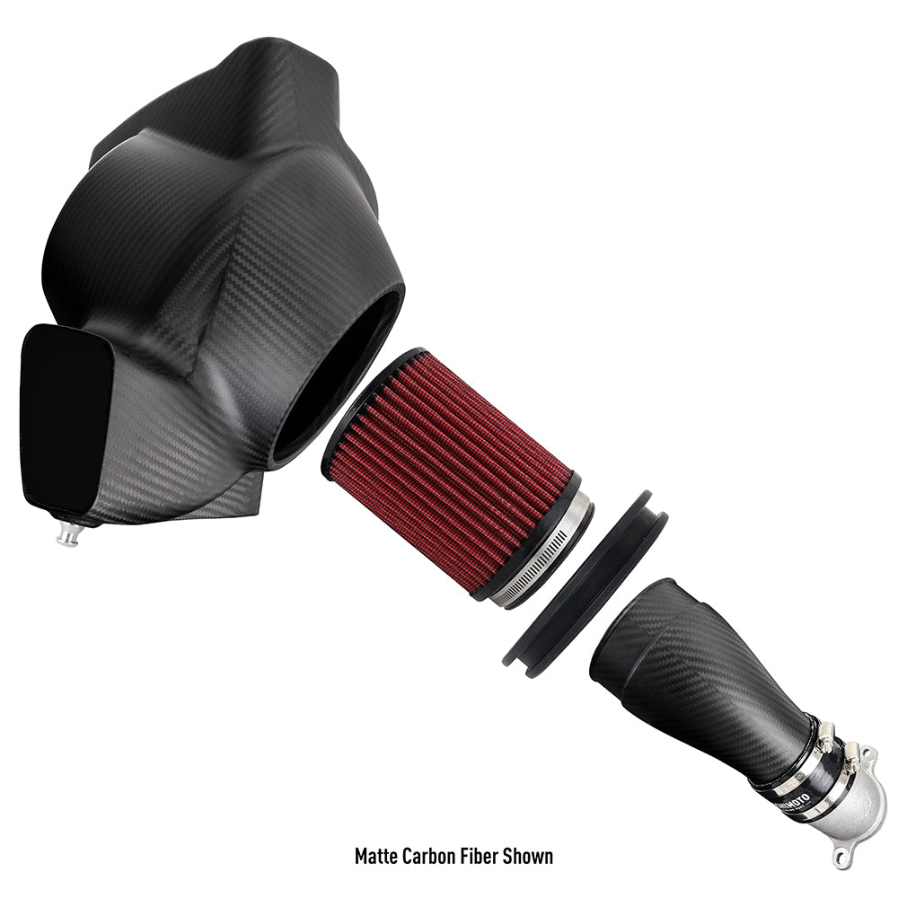 Mishimoto 2021+ BMW G8X M2/M3/M4 Performance Intake Carbon Fiber Matte - MMAI-G80-21CFM for 1984-1993 BMW 3 Series - close-up