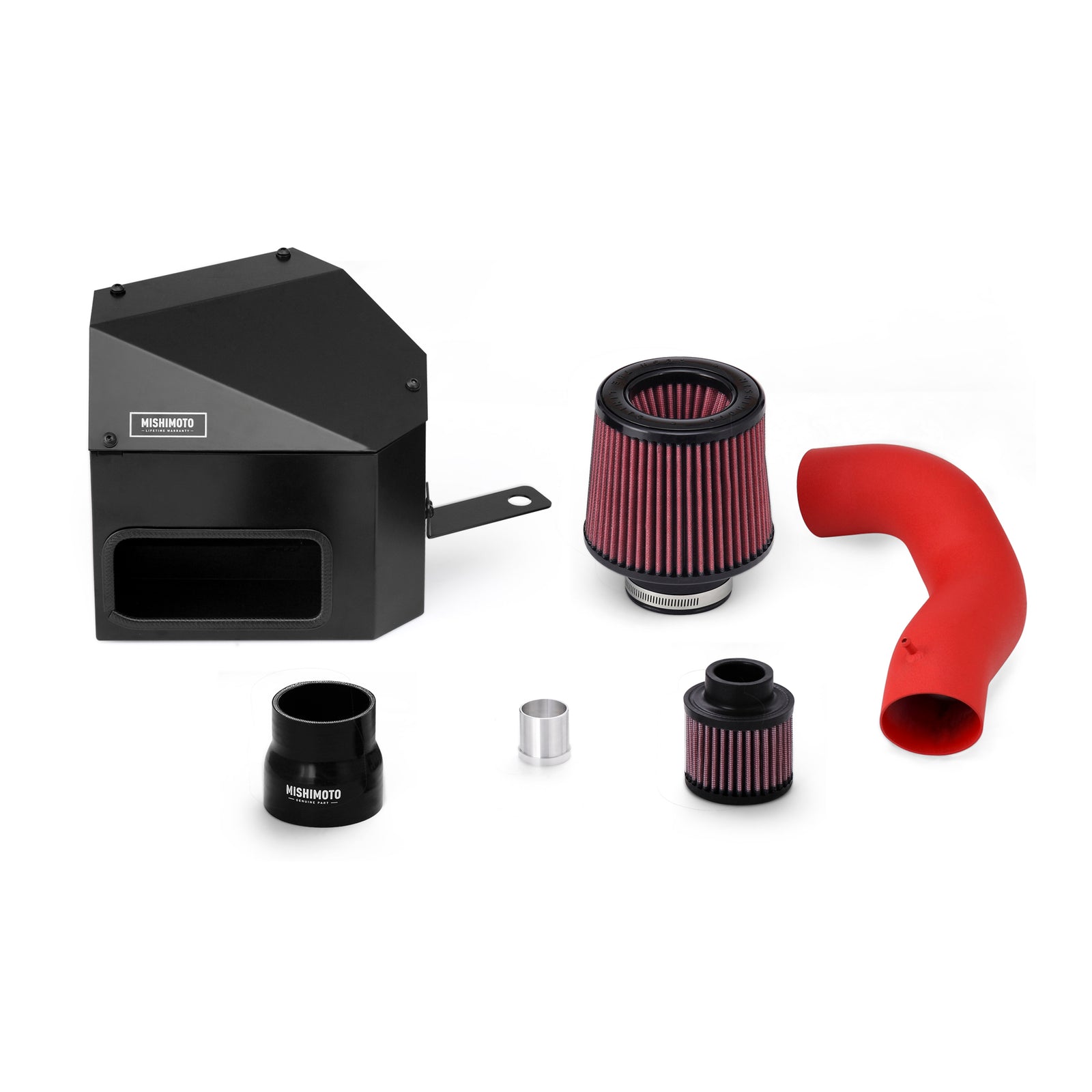 Mishimoto 15-16 VW Golf/GTI 1.8L/2.0L Performance Air Intake Kit - Wrinkle Red - MMAI-MK7-15WRD