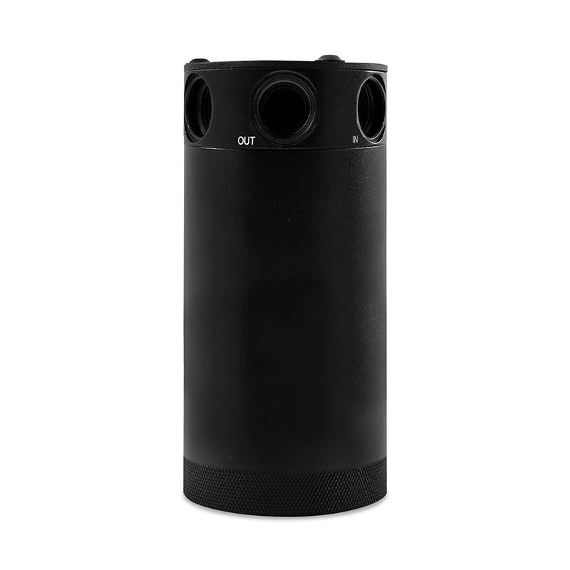 Mishimoto Compact Baffled Oil Catch Can - 3-Port - MMBCC-CBTHR-XLBK by Mishimoto - angle view