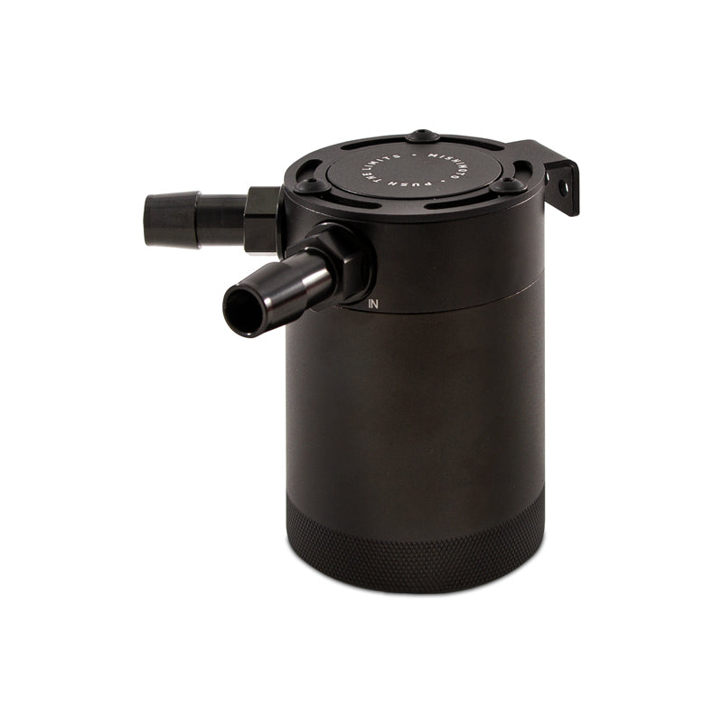 Mishimoto Compact Baffled Oil Catch Can - 2-Port - MMBCC-CBTWO-BK by Mishimoto - angle view