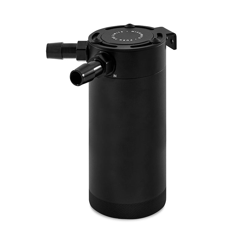 Mishimoto 2-Port Universal XL Baffled Catch Can - Black - MMBCC-CBTWO-XLBK by Mishimoto - detail view