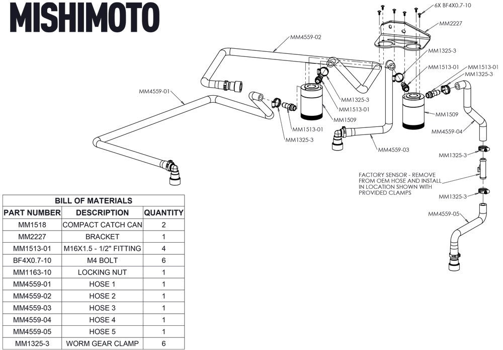 Mishimoto 18+ Ford F-150 2.7L EcoBoost Baffled Oil Catch Can Kit - Clear - MMBCC-F27T-18SBE for 2018-2022 Ford F 150 - instal