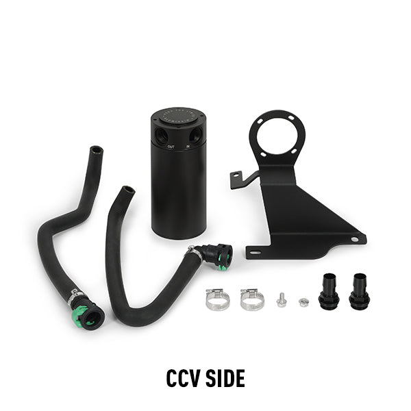 Mishimoto 11-14 Ford F-150 EcoBoost 3.5L Baffled Oil Catch Can Kit - Black - MMBCC-F35T-11SBE for 2011-2014 Ford F 150 - clos