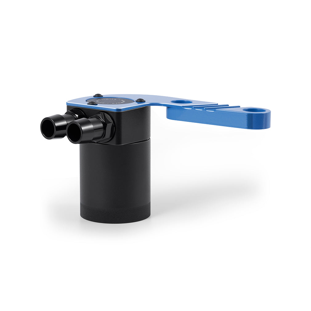 Mishimoto 15-20 BMW F8X M3/M4 Baffled Oil Catch Can - Yas Marina Blue - MMBCC-F80-15CYMB for 2015-2020 BMW M4 - detail view