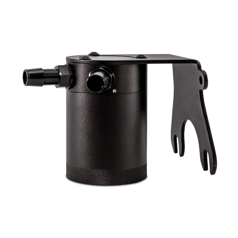 Mishimoto 2018+ Jeep Wrangler JL 3.6L Baffled Oil Catch Can - MMBCC-JLP-18PBE for 2018-2026 Jeep Wrangler - installed view