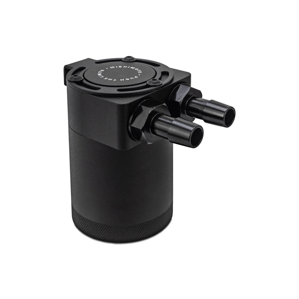 Mishimoto Parallel Port Universal Baffled Oil Catch Can - MMBCC-PPTWO by Mishimoto - angle view