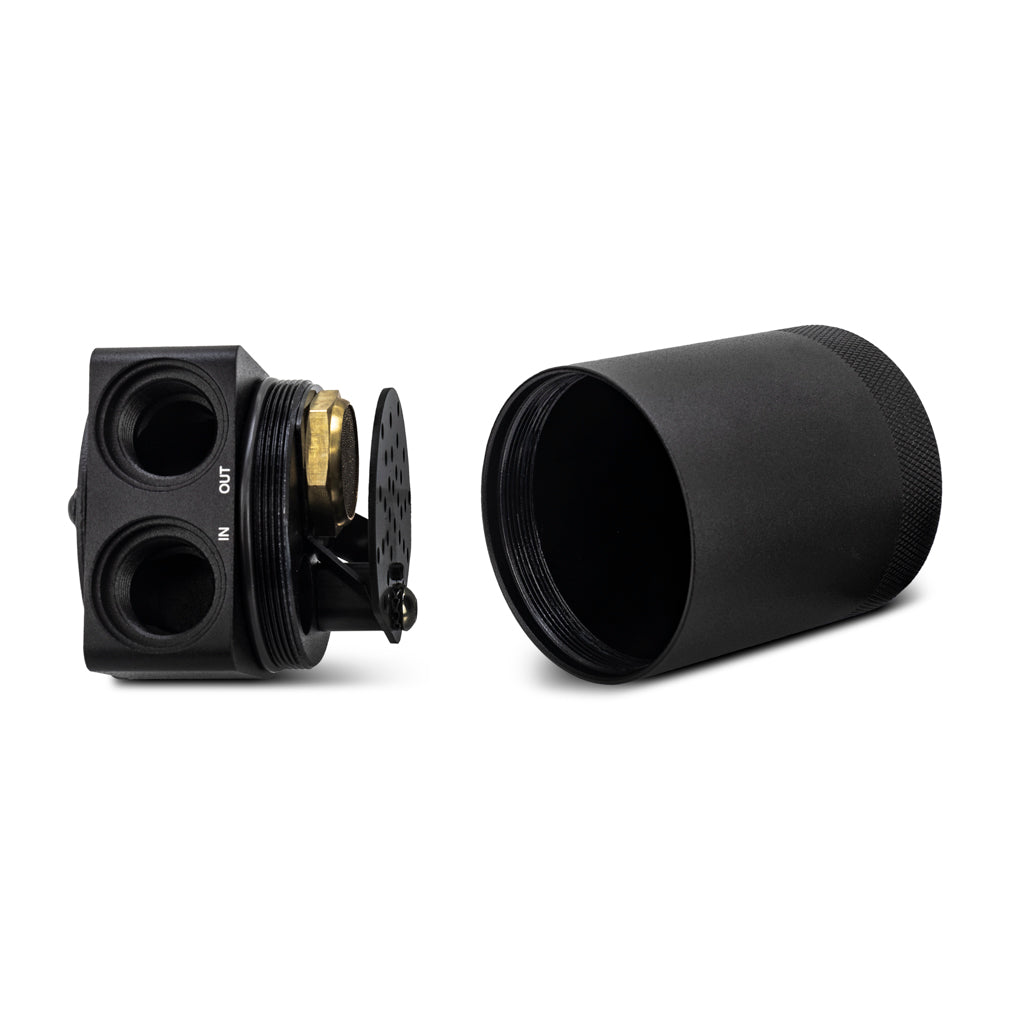 Mishimoto Parallel Port Universal Baffled Oil Catch Can - MMBCC-PPTWO by Mishimoto - detail view