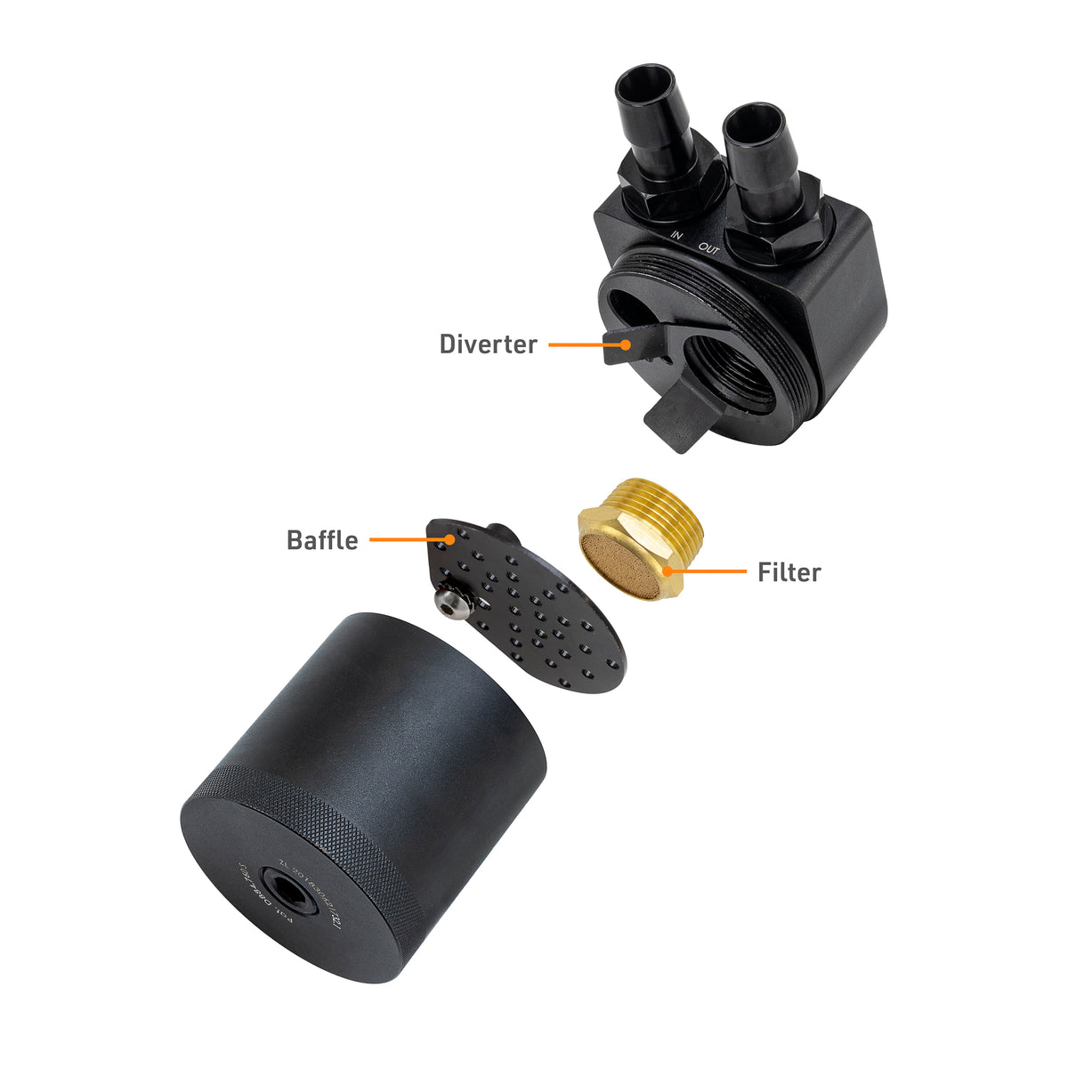 Mishimoto 2025+ RAM 1500 3.0L Hurricane Baffled Oil Catch Can Kit - Black - MMBCC-RAM-25 for 2025-2026 Ram 1500 - alternate v
