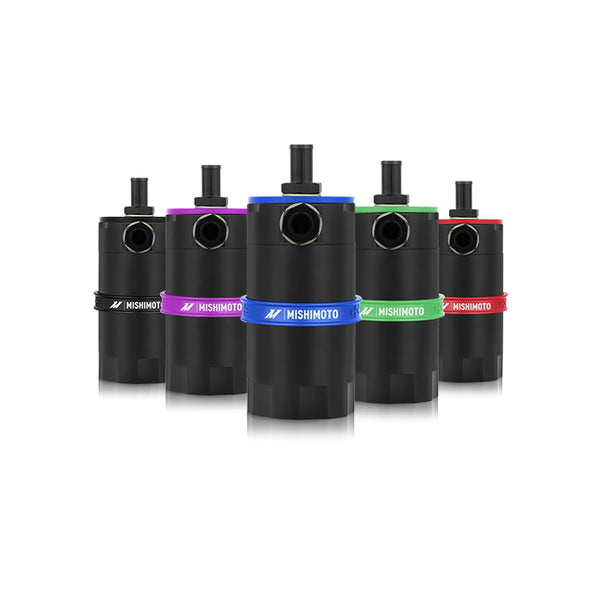Mishimoto Universal Baffled Oil Catch Can - Black - MMBCC-UNI-BK