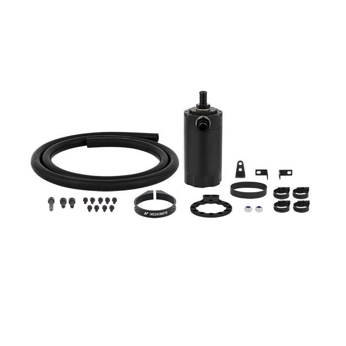 Mishimoto Universal Baffled Oil Catch Can - Black - MMBCC-UNI-BK by Mishimoto - angle view