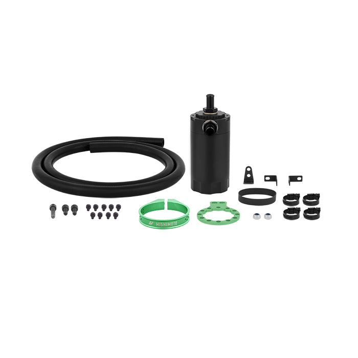 Mishimoto Universal Baffled Oil Catch Can - Green - MMBCC-UNI-GN by Mishimoto - angle view