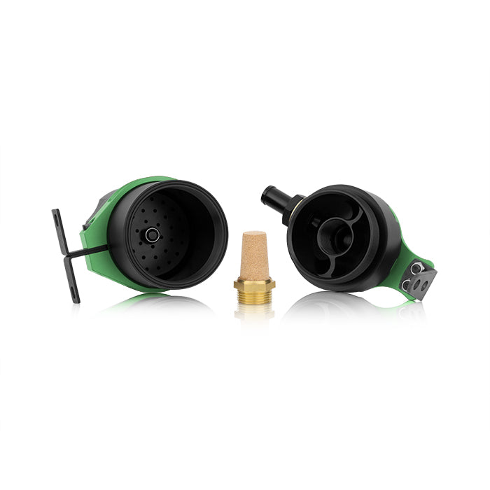 Mishimoto Universal Baffled Oil Catch Can - Green - MMBCC-UNI-GN by Mishimoto - close-up