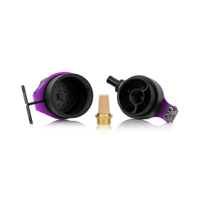 Mishimoto Universal Baffled Oil Catch Can - Purple - MMBCC-UNI-PR by Mishimoto - close-up