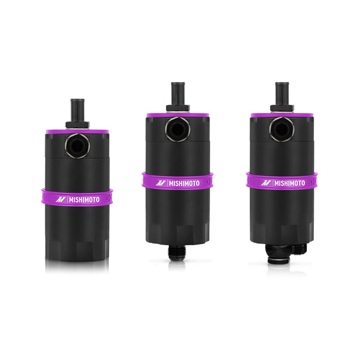 Mishimoto Universal Baffled Oil Catch Can - Purple - MMBCC-UNI-PR by Mishimoto - side view