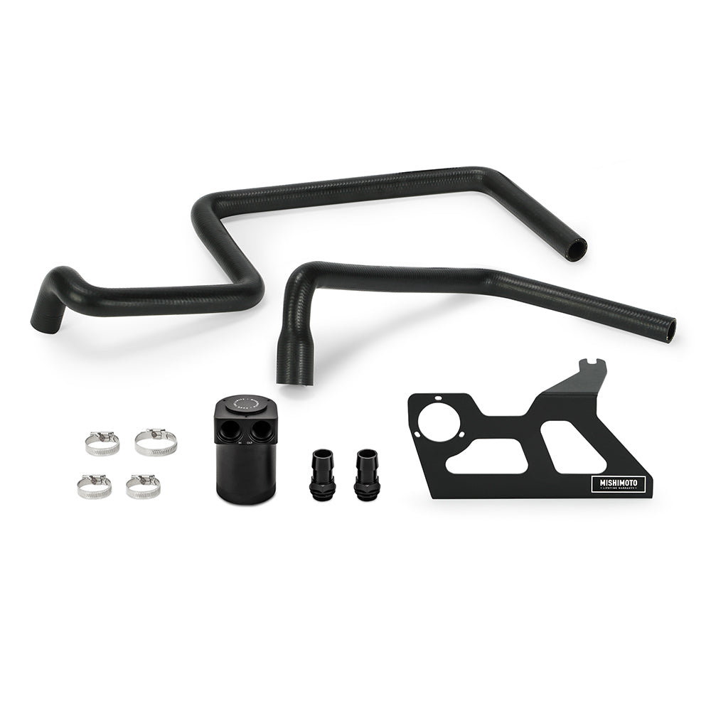 Mishimoto 07-11 Jeep Wrangler JK Baffled Oil Catch Can - Black - MMBCC-WR6-07PBE2