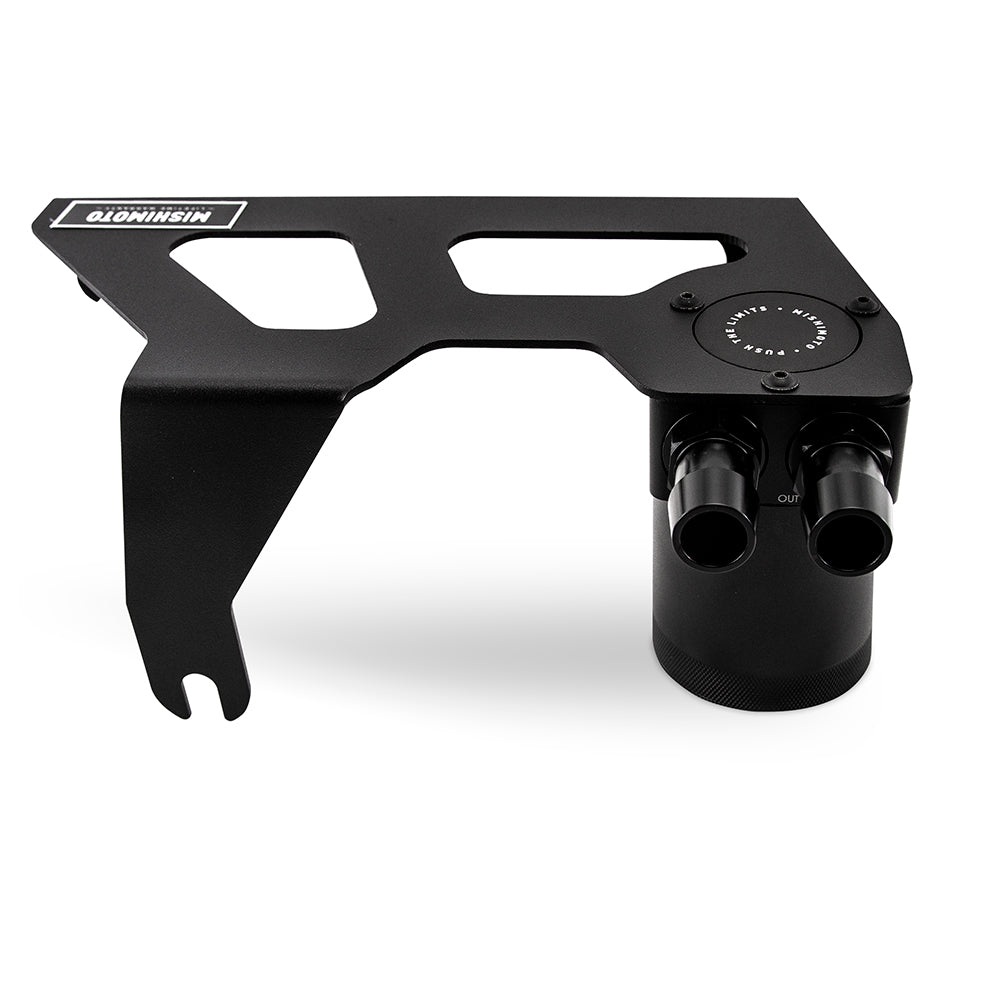 Mishimoto 07-11 Jeep Wrangler JK Baffled Oil Catch Can - Black - MMBCC-WR6-07PBE2 for 2007-2018 Jeep Wrangler - detail view