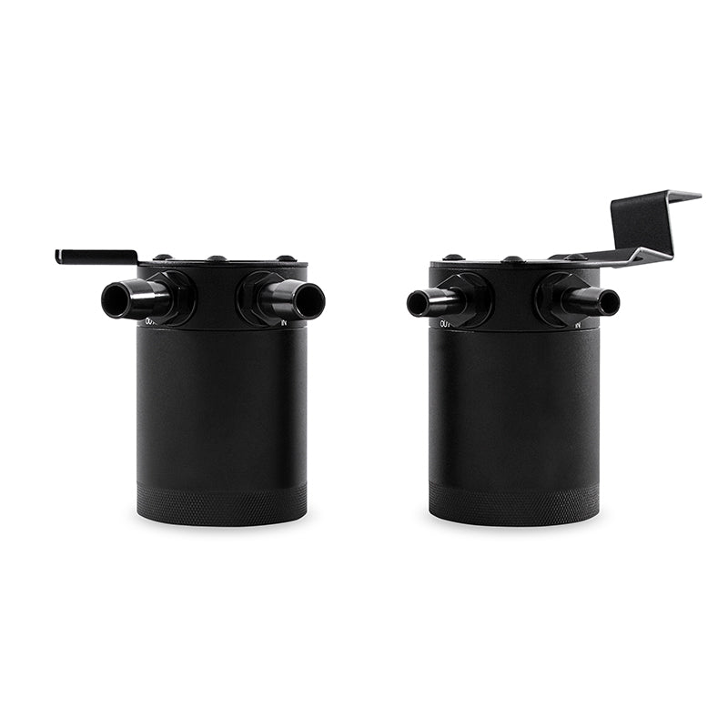Mishimoto 2015+ Subaru WRX Baffled Oil Catch Can Kit - Black - MMBCC-WRX-15SBE for 2015-2021 Subaru WRX - installed view