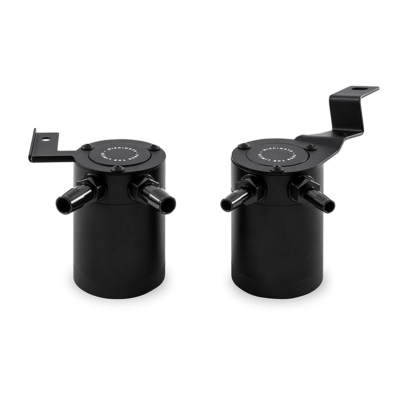 Mishimoto 2015+ Subaru WRX Baffled Oil Catch Can Kit - Black - MMBCC-WRX-15SBE for 2015-2021 Subaru WRX - detail view