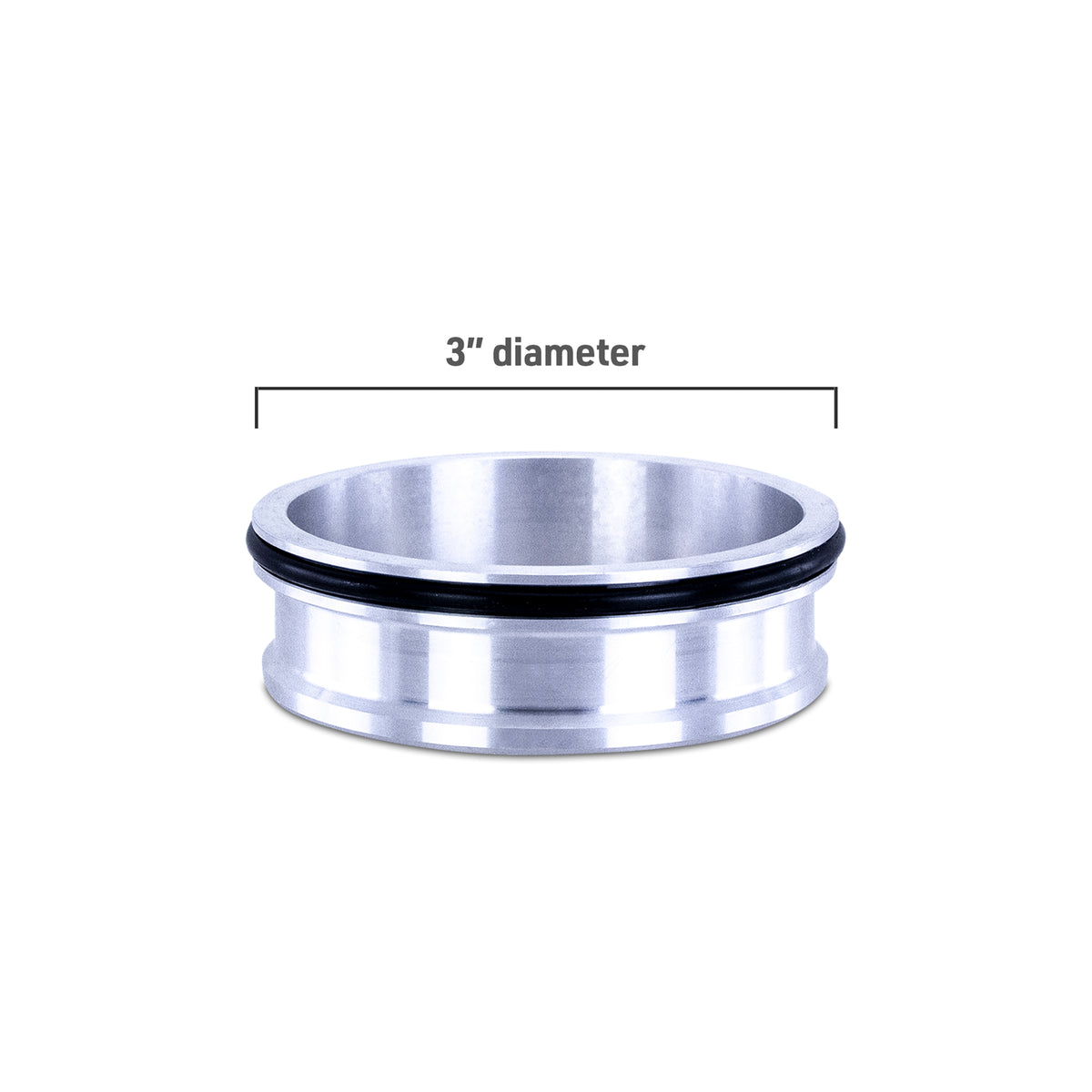 Mishimoto 3.0in Quick Release Clamp Weld Ferrule - MMCLAMP-QDF-30 by Mishimoto - angle view