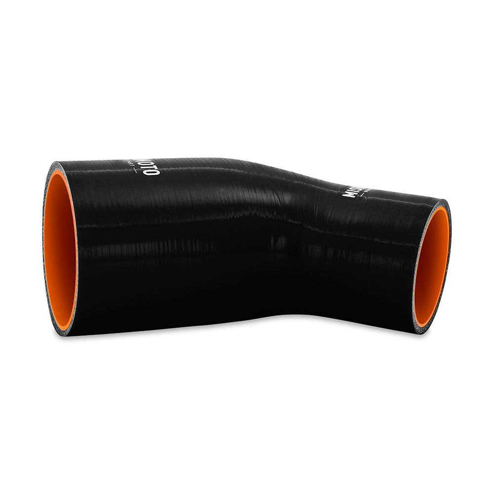 Mishimoto 2.5in to 3in 45 Degree Silicone Coupler - Black - MMCP-R45-2530BK by Mishimoto - angle view
