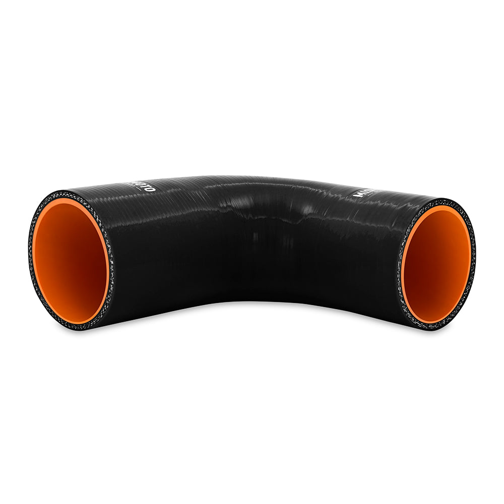 Mishimoto Silicone Reducer Coupler 90 Degree 2in to 2.5in - Black - MMCP-R90-2025BK by Mishimoto - angle view